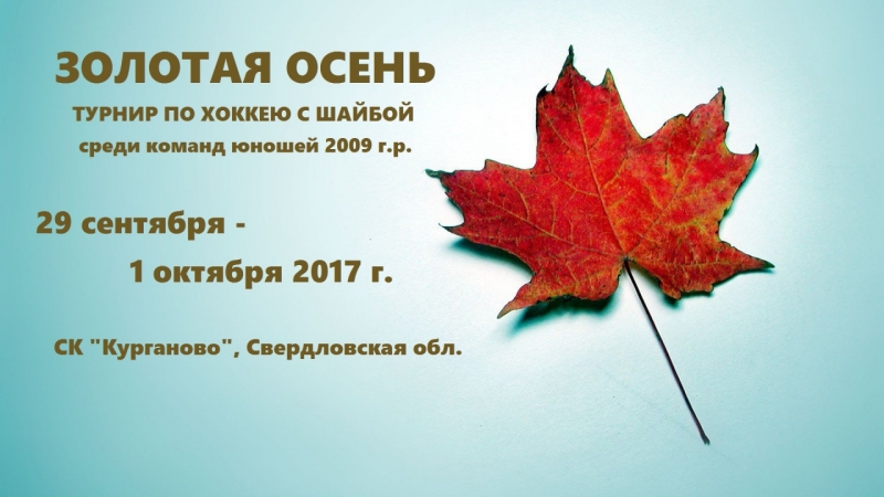 Турнир Золотая осень 2017 г.