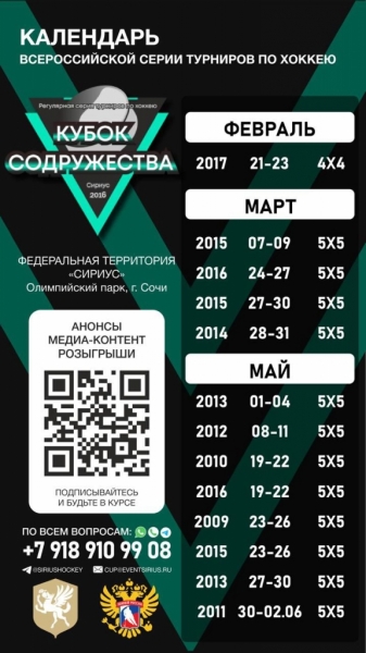 Календарь турниров Кубок Содружества